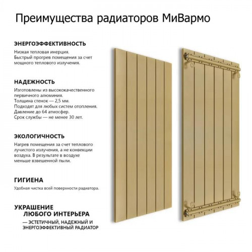 Алюминиевый секционный радиатор отопления A6.2500