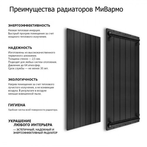 Алюминиевый секционный радиатор отопления A6.2500