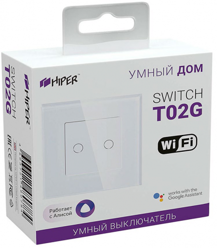 2 клавишный WiFi выключатель